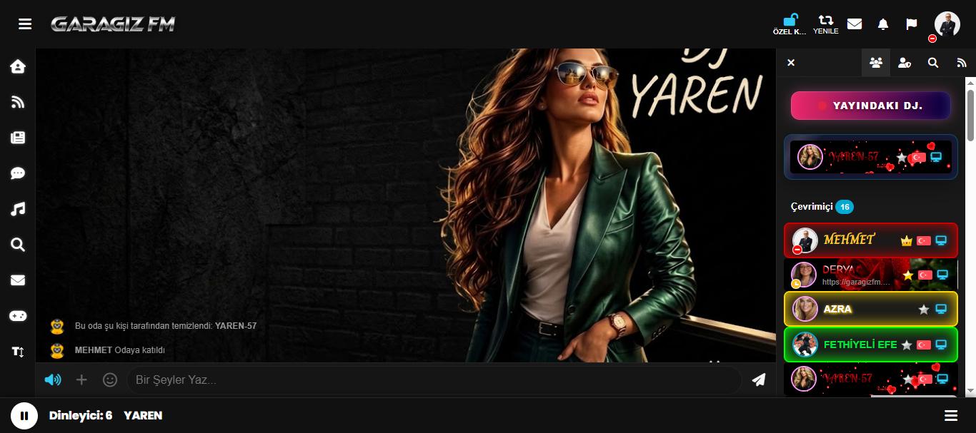 GARAGIZ FM web sitesi ekran görüntüsü